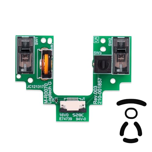 Switch Wheel Encoder Button Board Motherboard Microswitch Platte Maus Reparaturteile mit Mausfüßen Ersatz für Logitech G Pro Wireless GPW Wireless Gaming Maus (Kailh GM8.0) von HUYUN