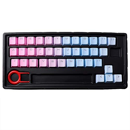 Tastenkappe mit Farbverlauf, 37 PBT Double Shot Injection Backlit Keycaps für Cherry/ikbc/NOPPOO/Ducky mechanische Gaming-Tastaturen (Sunset Gradient Color) von HUYUN
