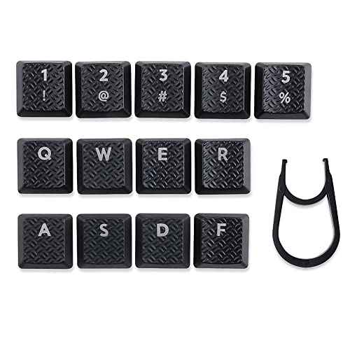 Tastenkappen mit Hintergrundbeleuchtung, Ersatz für GL Tactile Switch Logitech G813/G815/G915/G913 TKL RGB mechanische Gaming-Tastatur, Schwarz, 13 Stück von HUYUN