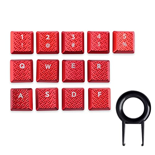 Tastenkappen mit Hintergrundbeleuchtung für GL Tactile Switch Logitech G813/G815/G915/G913 TKL RGB mechanische Gaming-Tastatur, Rot, 13 Stück von HUYUN