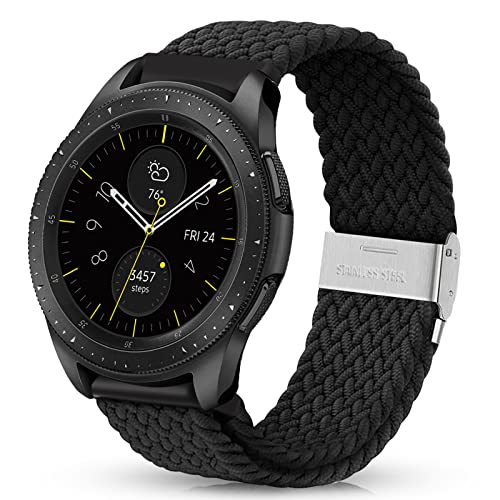 HUZU Armband für Samsung Galaxy Watch 4/Watch 4 Classic, 20mm Nylon Geflochtenes Uhrenarmband für Samsung Galaxy Watch 3 41mm, Einstellbares Ersatzband für Galaxy Watch Active 40mm/Active 2 40mm/44mm von HUZU