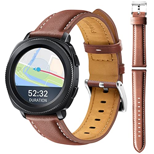 HUZU Leder Uhrenarmband Kompatibel mit Samsung Galaxy Watch 3 41mm, 20mm Leder Ersatzarmbander für Samsung Galaxy Watch 42mm/Galaxy Watch 4/Watch 4 Classic von HUZU