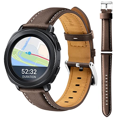 HUZU Leder Uhrenarmband Kompatibel mit Samsung Galaxy Watch 3 41mm, 20mm Leder Ersatzarmbander für Samsung Galaxy Watch 42mm/Galaxy Watch 4/Watch 4 Classic von HUZU