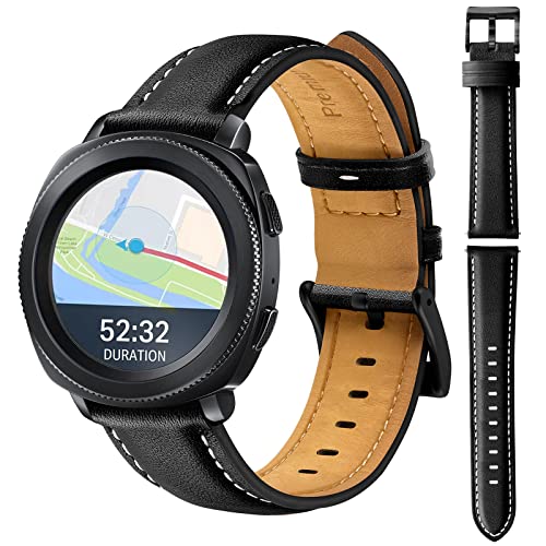 HUZU Leder Uhrenarmband Kompatibel mit Samsung Galaxy Watch 3 41mm, 20mm Leder Ersatzarmbander für Samsung Galaxy Watch 42mm/Galaxy Watch 4/Watch 4 Classic von HUZU