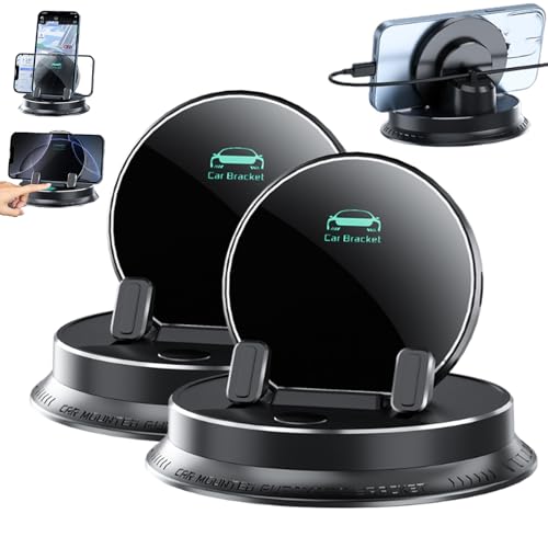 HVZUYY Deloyye Handyhalter, Deloyye Handy Halterung, Multifunktionaler Handyhalter Auto, 360-Grad-Drehbare Handyhalterung füRs Armaturenbrett Im Auto Kompatibel Mit Allen Modellen (2PCS) von HVZUYY