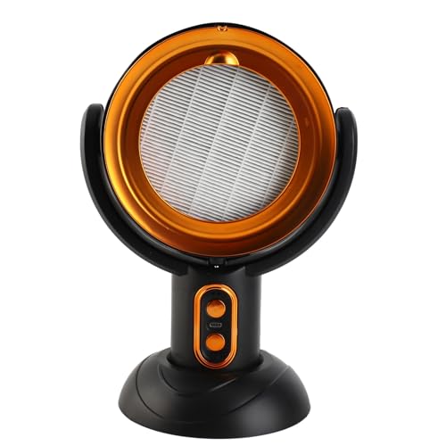 HWGING Desktop Range Hood 2 Speed Negative Ion USB Powered Portable Kitchen Exhaust Fan for Apartment 5V 8W (Black Golden) von HWGING