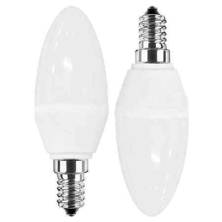 47989  (5 Stück) - LED-Leuchtmittel 3W 827 E14 250lm Doppelpack, 47989 - Aktionsartikel von HWH