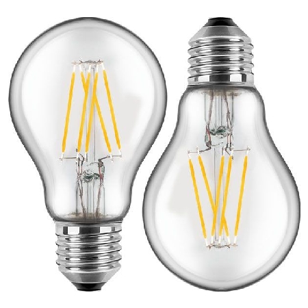 48451  (5 Stück) - LED-Leuchtmittel Filament 7W 827 E27 810lm Doppelpack, 48451 - Aktionsartikel von HWH