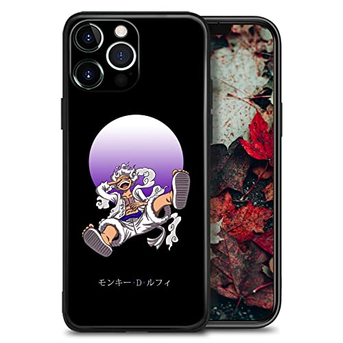 HWLHJJ Japanische Anime-Schutzhülle, matt, weiches Silikon, stoßfest, Manga-Druck, Handyhüllen (Monkey D. Luffy Gear 5 Joyboy, für iPhone 13 Pro) von HWLHJJ