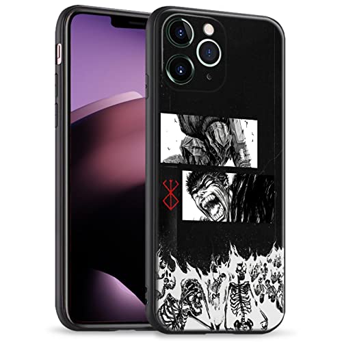 HWLHJJ Japanische Anime-Schutzhülle, weiches Silikon, Manga-Mode, Cartoons-Druck, Handyhülle (Guts and Berserker Armor, für iPhone 13 Pro) von HWLHJJ