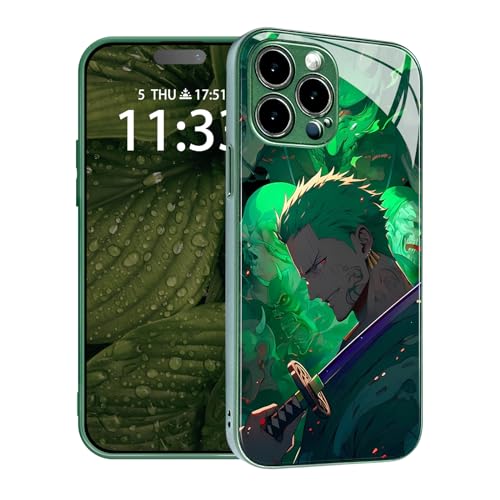 HWLHJJ Roronoa Zoro Grün Kreative Anime-Handyhülle, wasserdichte TPU-Manga-Schale, Stoßfeste Schutzhülle für iPhone 11 von HWLHJJ