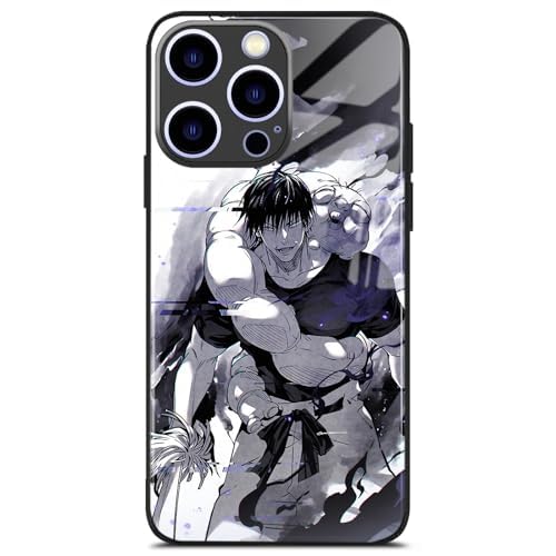 HWLHJJ Toji Fushiguro JJK Anime, personalisierte Handyhülle, Manga-Muster, stoßfeste TPU-Glasabdeckung, Schutzhülle für iPhone 15 Pro von HWLHJJ