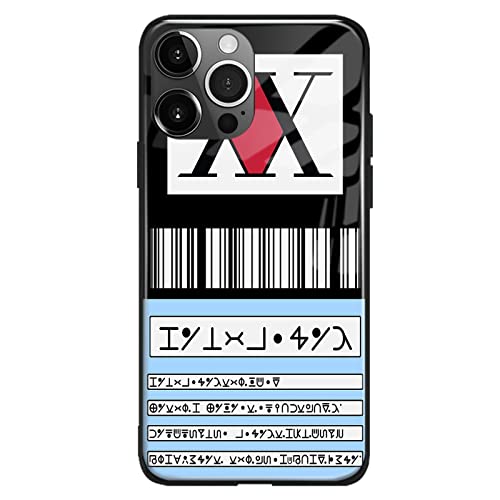 Hunterverband Hunter Lizenz HXH wasserdichte japanische Anime-Handyhülle, stoßfeste Manga-Charakter-Schutzhülle, gehärtetes Glas für iPhone 13 von HWLHJJ