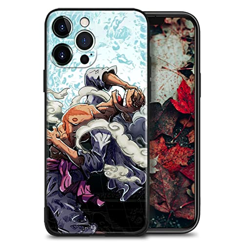 Japanische Anime-Handyhülle, weiche Silikonhülle, Manga-Design, Druck, Schutzhülle (Joy Boy Nika Luffy Gear 5, für iPhone 13 Pro) von HWLHJJ