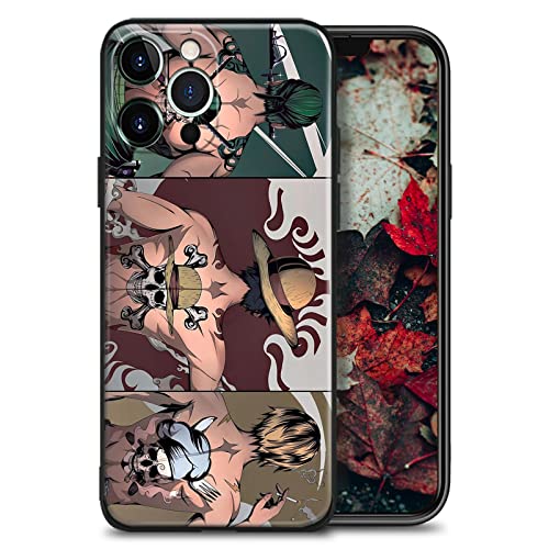 Japanische Anime Handyhülle Weiche Silikon Cover Manga Design Print Schutzhülle (Luffy und Zoro und Sanji, für iPhone 11 Pro Max) von HWLHJJ