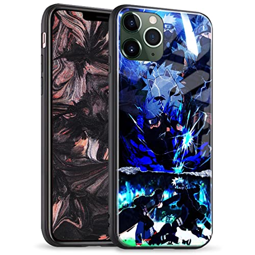 Japanische Anime-Schutzhülle, weiche Silikon-Manga-Schale, modische Glas-Handyhüllen (für iPhone 12, Kakashi Hatake) von HWLHJJ