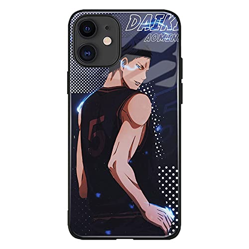 Kuroko No Basket Daiki Aomine Anime Japanese Manga Anti-Drop Cover Shell Phone Case Compatible with (Glossy Tempered Glass iPhone 7/8/SE 2020) von HWLHJJ