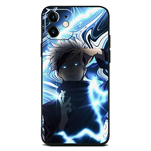 Satoru Gojo Jujutsu Kaisen Anime Japanese Manga Cover Shell Anti-Drop Phone Case kompatibel mit (mattierte weiche Hülle, iPhone 11) von HWLHJJ