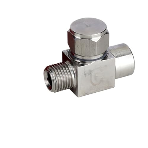 HWEIH 1 Stück vollautomatischer energiesparender Kupfer-/Stahl-Kondensatableiter 1/4 8 mm Dampfbügeleisen-Drosselventil-Abflussableiter(Stainless Steel) von HWWW