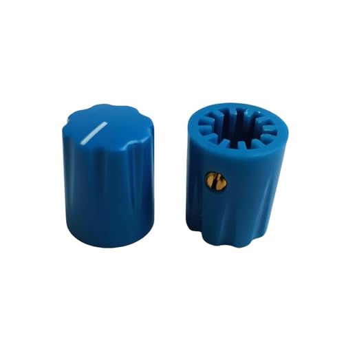HWWW 13 x 16 mm Kunststoffknopf for Gitarrenverstärker, DVD-Lautstärkeregler, Effektknopf, Innenloch 6,4 mm.(Blue) von HWWW