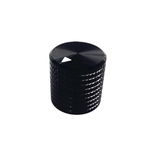 HWWW 17 x 17 mm Knopf aus Aluminiumlegierung, verwendet for Gitarrenverstärker, CD, Lautstärkeregler. Öffnung: 6,0 mm(Black) von HWWW