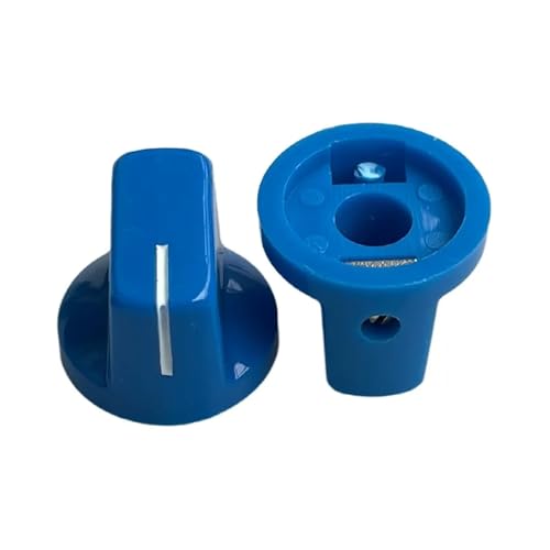 HWWW 19 x 14 Kunststoffknopf for Gitarrenverstärker, DVD-Lautstärkeregler, Effektknopf, Innenloch 6,4 mm.(Blue) von HWWW