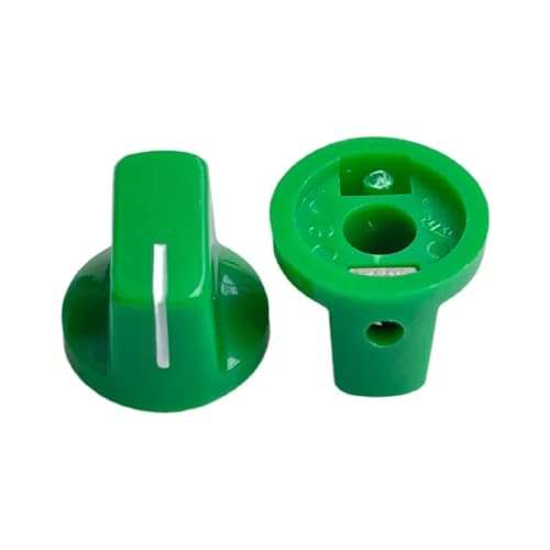 HWWW 19 x 14 Kunststoffknopf for Gitarrenverstärker, DVD-Lautstärkeregler, Effektknopf, Innenloch 6,4 mm.(Green) von HWWW
