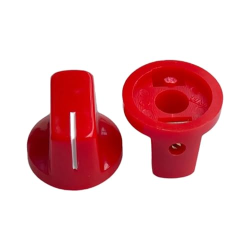 HWWW 19 x 14 Kunststoffknopf for Gitarrenverstärker, DVD-Lautstärkeregler, Effektknopf, Innenloch 6,4 mm.(Red) von HWWW