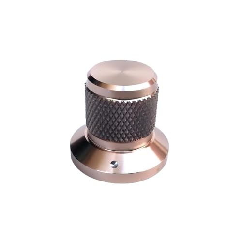HWWW 25 x 17 x 22 mm Knopf aus Aluminiumlegierung, Klangeinstellknopf for Gitarrenverstärker, Lautstärkeeinstellknopf for CDs. Innenloch 6,0 mm(Rose Gold) von HWWW