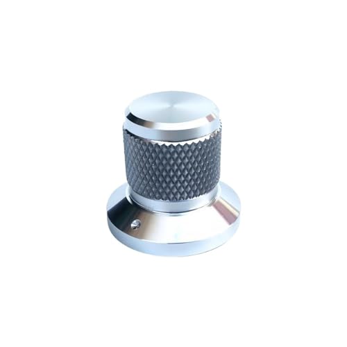 HWWW 25 x 17 x 22 mm Knopf aus Aluminiumlegierung, Klangeinstellknopf for Gitarrenverstärker, Lautstärkeeinstellknopf for CDs. Innenloch 6,0 mm(Silver) von HWWW
