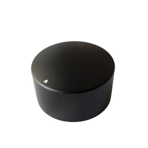 HWWW 40 x 22 mm Knopf aus Aluminiumlegierung, Knopf for Gitarrenverstärker, Knopf zur Lautstärkeregelung bei CDs, Knopf zur zentralen Steuerung im Auto.(Inner Hole 6.0MM,Black) von HWWW