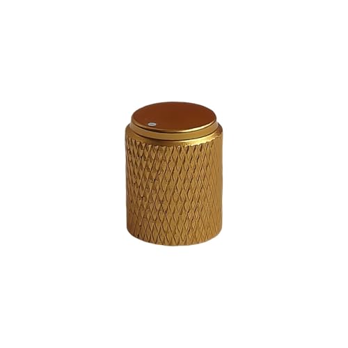 HWWW Aluminiumlegierung Knopf Leistungsverstärker Audioverstärker Lautstärke Potentiometer CD Knopf 12X15mm 5St(Gold) von HWWW