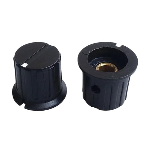 HWWW Kunststoffknopf for Gitarreneffektor, Potentiometer-Schalterknopf, CD-Lautstärkeregler, Innenloch: 6,4 mm(8D) von HWWW