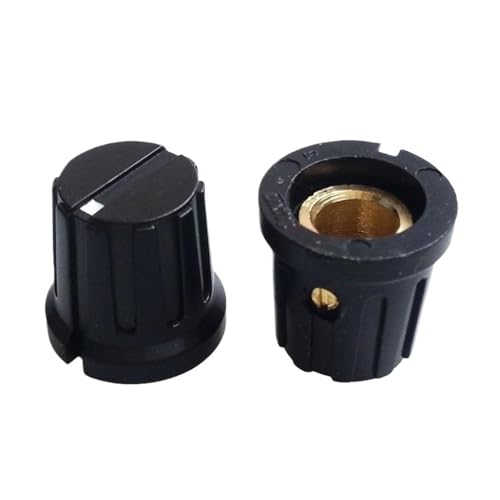 HWWW Kunststoffknopf for Gitarreneffektor, Potentiometer-Schalterknopf, CD-Lautstärkeregler, Innenloch: 6,4 mm(8F) von HWWW