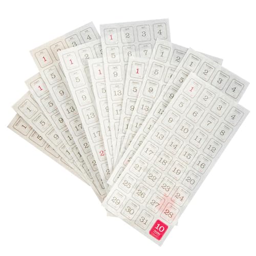 24 Blätter Kalenderaufkleber für Erwachsene Planer, 8, 1 x 3, 4 Zoll 365 Tage Kalenderaufkleber, Datum für Planer zum Anpassen von Planern Kalender Notizbücher für Erwachsene 24 Blätter Kalenderaufkleber für Erwachsene Planer, 8, 1 x 3, 4 Zoll 365 Tage Kalenderaufkleber, Datum für Planer zum Anpassen von Planern Kalender Notizbücher für Erwachsene von HWXZUUO