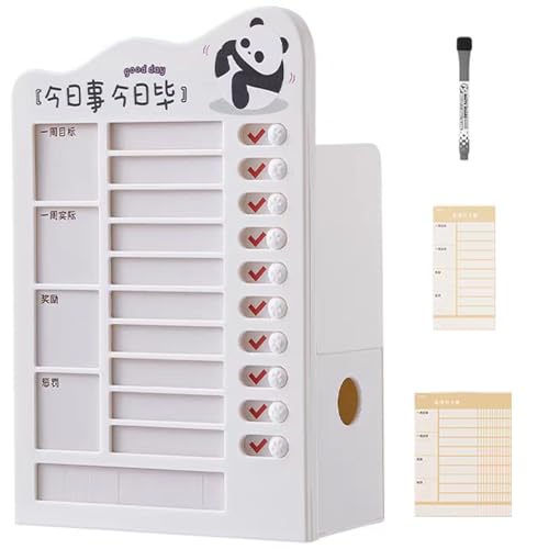 Kids Chore Diagramm & Stifthalter, wiederverwendbares Aufgabenbrett mit Schubladen, abnehmbare Sliding -ADHS -Tools für Kinder und Erwachsene 5.7x2, 8x8, 7 -Zoll -Diagramm für von HWXZUUO