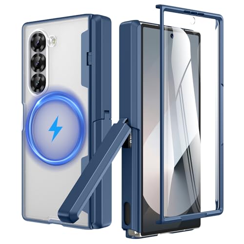 HWeggo für Samsung Galaxy Z Fold 6 Case mit Kickstand & Front Screen Protector, mit magnetischer Aufladung Magnetische Scharnier Schutz, stoßfest schützende Telefon Fall Abdeckung,blau HWeggo für Samsung Galaxy Z Fold 6 Case mit Kickstand & Front Screen Protector, mit magnetischer Aufladung Magnetische Scharnier Schutz, stoßfest schützende Telefon Fall Abdeckung,blau von HWeggo