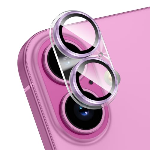 HWeggo für iPhone 16 / iPhone 16 Plus Kamera Objektivschutz 9H Kameraabdeckung aus gehärtetem Glas All-in-One Aluminiumlegierung Metall Anti-Scratch Case Friendly, rosa HWeggo für iPhone 16 / iPhone 16 Plus Kamera Objektivschutz 9H Kameraabdeckung aus gehärtetem Glas All-in-One Aluminiumlegierung Metall Anti-Scratch Case Friendly, rosa von HWeggo