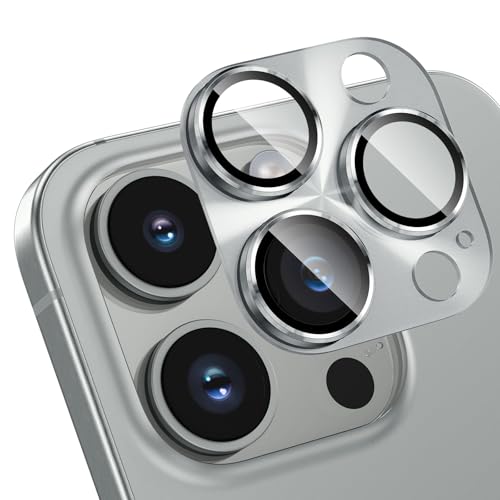 HWeggo für iPhone 16 Pro Max/iPhone 16 Pro Kameraschutz - 9H Härte Kratzfest Blasenfrei, HD Gehärtetes Kamera Metallglas Panzer Schutz Glas Displayschutz Folie, Natural Titanium HWeggo für iPhone 16 Pro Max/iPhone 16 Pro Kameraschutz - 9H Härte Kratzfest Blasenfrei, HD Gehärtetes Kamera Metallglas Panzer Schutz Glas Displayschutz Folie, Natural Titanium von HWeggo