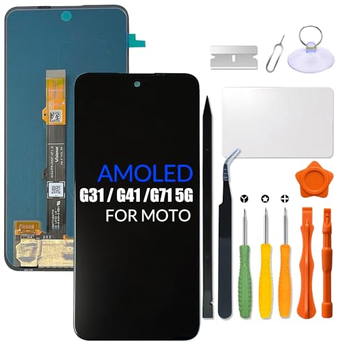 Ersatz für Motorola Moto G31 G41 G71 5G LCD Bildschirm AMOLED für Moto XT2173-3 XT2167-2 XT2169-1 LCD Display Touchscreen Digitizer Montage mit Reparaturset (AMOLED) von HWszyss