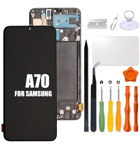 HWszyss Ersatz für Samsung Galaxy A70 LCD Bildschirm mit Rahmen INCELL für Samsung A705 A705F Touchscreen Digitizer Assembly A705FN SM-A705GM A7050 A705W A705U internes LCD-Display mit Reparaturset von HWszyss