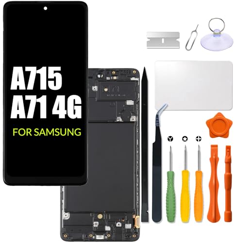 Ersatz für Samsung Galaxy A71 LCD-Bildschirm mit Rahmen INCELL für Samsung A715 A715F Touchscreen Digitizer Assembly SM-A715F/DS A715W internes LCD-Display mit Reparaturset (ohne Ersatz für Samsung Galaxy A71 LCD-Bildschirm mit Rahmen INCELL für Samsung A715 A715F Touchscreen Digitizer Assembly SM-A715F/DS A715W internes LCD-Display mit Reparaturset (ohne von HWszyss