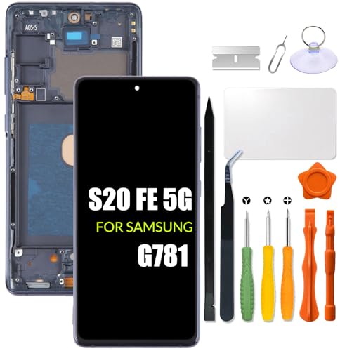 Ersatz für Samsung Galaxy S20 FE 5G LCD-Bildschirm mit Rahmen INCELL für Samsung S20FE SM-G781 G781B G781U G781F/DS Touchscreen Digitizer Montage LCD Display mit Reparaturset (ohne Ersatz für Samsung Galaxy S20 FE 5G LCD-Bildschirm mit Rahmen INCELL für Samsung S20FE SM-G781 G781B G781U G781F/DS Touchscreen Digitizer Montage LCD Display mit Reparaturset (ohne von HWszyss