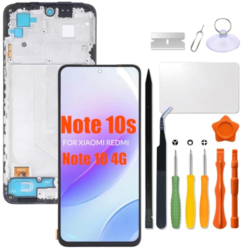 Ersatz für Xiaomi Redmi Note 10 4G | Note 10s LCD-Bildschirm mit Rahmen für Redmi Note 10 4G Note10s M2101K7AI M2101K7AG M2101K7BG LCD Touchscreen Display Panel Digitizer Montage mit Reparaturset Ersatz für Xiaomi Redmi Note 10 4G | Note 10s LCD-Bildschirm mit Rahmen für Redmi Note 10 4G Note10s M2101K7AI M2101K7AG M2101K7BG LCD Touchscreen Display Panel Digitizer Montage mit Reparaturset von HWszyss