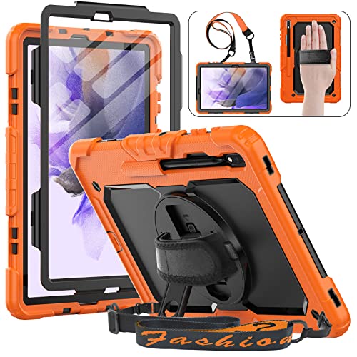 HXCASEAC Für Galaxy Tab S7 FE,S8 Plus,S7 Plus 5G Hülle 12.5 Zoll mit Displayschutzfolie/Stifthalter/360 Grad drehbarer Gurtständer, Schutzhülle für Samsung Galaxy S7 FE,S8 Plus Tablet Case,Orange HXCASEAC Für Galaxy Tab S7 FE,S8 Plus,S7 Plus 5G Hülle 12.5 Zoll mit Displayschutzfolie/Stifthalter/360 Grad drehbarer Gurtständer, Schutzhülle für Samsung Galaxy S7 FE,S8 Plus Tablet Case,Orange von HXCASEAC