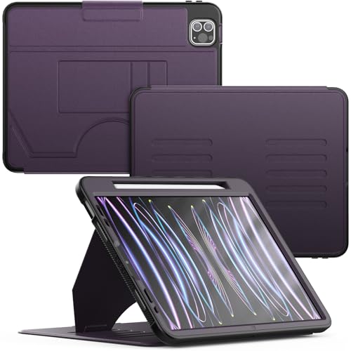 HXCASEAC Schutzhülle für iPad Air 5. / 4. Generation, iPad Pro 11 Zoll (27,9 cm) mit starker magnetischer Abdeckung, 27,7 cm (11 Zoll), mit Multi-Winkel-Ständer, Stifthalter, Kartenschlitz (Pro 11 4. von HXCASEAC