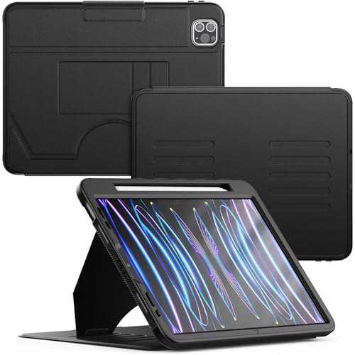 HXCASEAC Schutzhülle für iPad Air 5. 4. Generation, iPad Pro 11 Zoll (27,9 cm) mit starker magnetischer Abdeckung, 27,7 cm (11 Zoll), Schutz mit Multi-Winkel-Ständer, Stifthalter, Kartenschlitz (Pro von HXCASEAC
