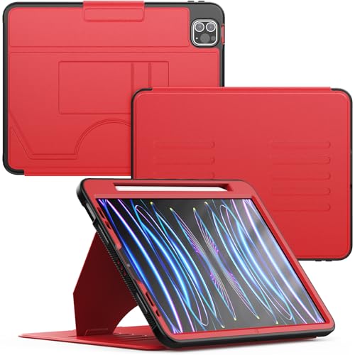 HXCASEAC Schutzhülle für iPad Air 5. 4. Generation, iPad Pro 11 Zoll (27,9 cm) mit starker magnetischer Abdeckung, 27,7 cm (11 Zoll), mit Multi-Winkel-Ständer, Stifthalter, Kartenschlitz (Pro 11 4. / von HXCASEAC