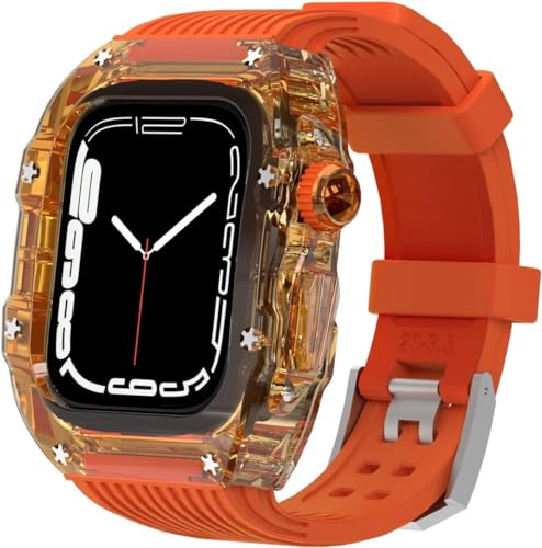 Hard PC Transparent Watch Case Silikon -Gurt -Kit , kompatibel mit Apple Watch Ultra 8 7 6 5 4 Se 44mm 45 -mm -Serie , Leichtes Schockdosenkoffer Gummi -Gurt -Ersatzzubehör Hard PC Transparent Watch Case Silikon -Gurt -Kit , kompatibel mit Apple Watch Ultra 8 7 6 5 4 Se 44mm 45 -mm -Serie , Leichtes Schockdosenkoffer Gummi -Gurt -Ersatzzubehör von HXFFXHF