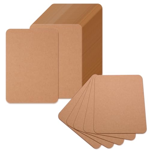 80 Stück Blanko Postkarten Kraftpapier-Karten Set zum Selbstgestalten beschriften oder bedrucken - 300 g/m² Kraftkarton - DIN A6-105 x 148 mm DIY Kreative Bastelprojekte von HXJDAM